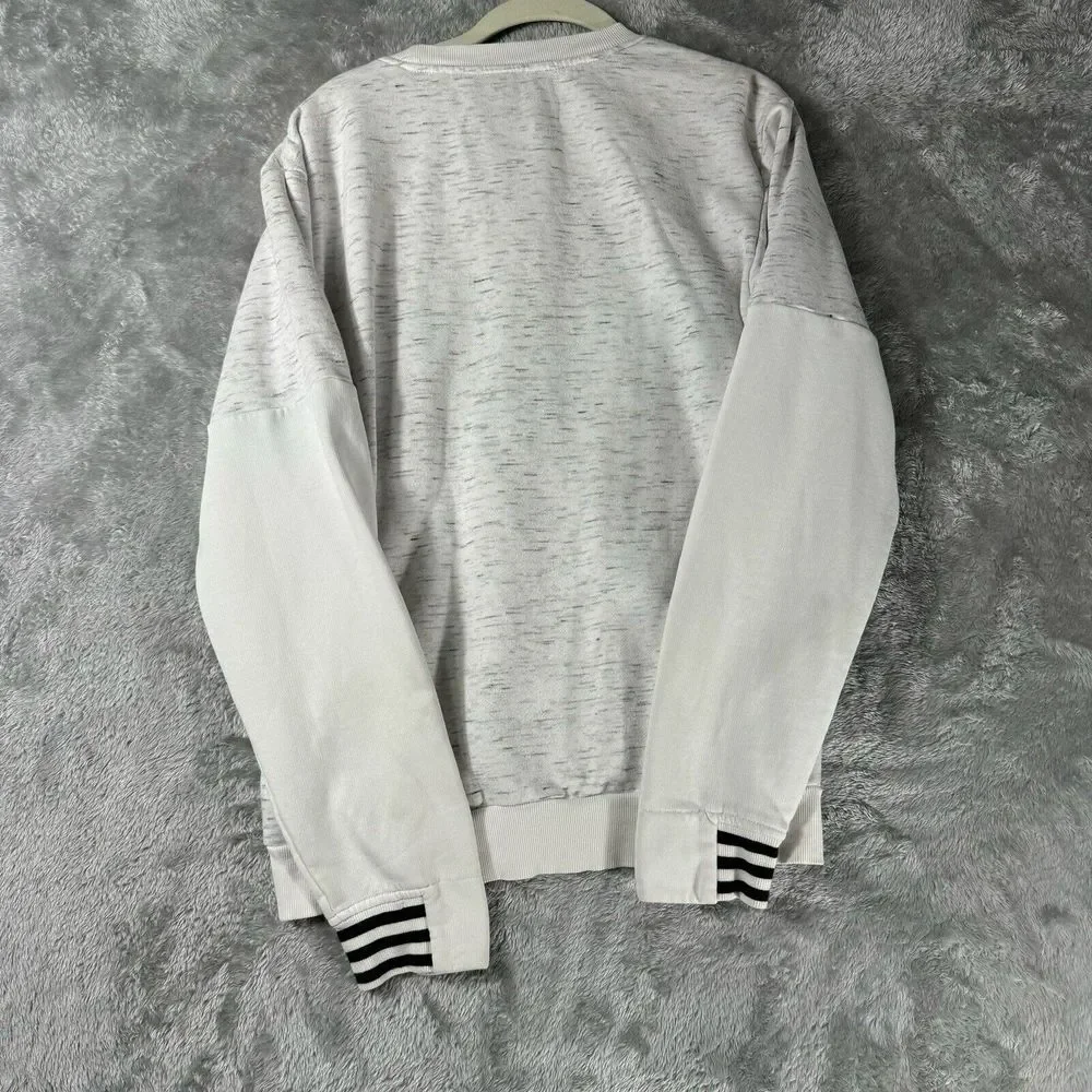 Adidas For Creators Only Sweatshirt Mens Small Heathered Gray Sweater Athleisure
